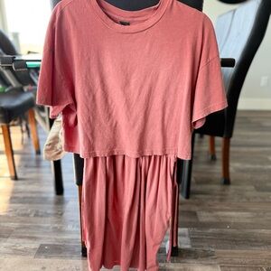 Wild Fable Pink Crop Relaxed T-Shirt